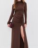 Seven Wonders Seven Wonders Lila Ruched Maxi Dress Chocolate - 6