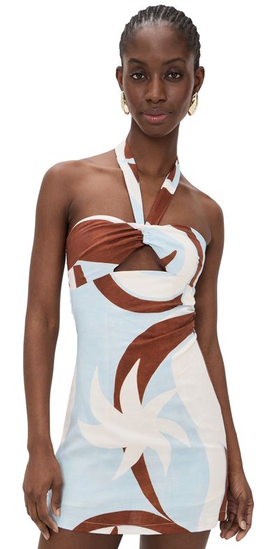 Seven Wonders Seven Wonders Rihanna Knot Mini Dress Rina Blue
