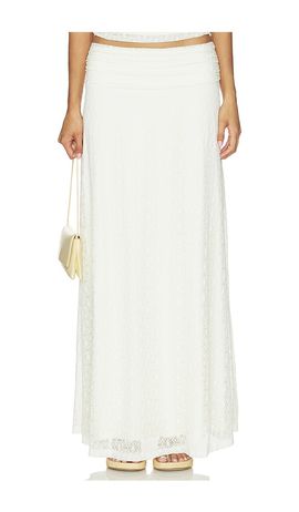 SEVEN WONDERS SEVEN WONDERS Samirah Low Waisted Lace Maxi Skirt