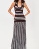 Seven Wonders Seven Wonders Suki Halter Maxi Dress Chocolate/Blue - 2
