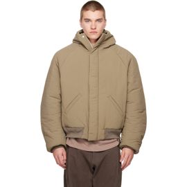 Seventh Seventh Beige Orb Puffer Coat
