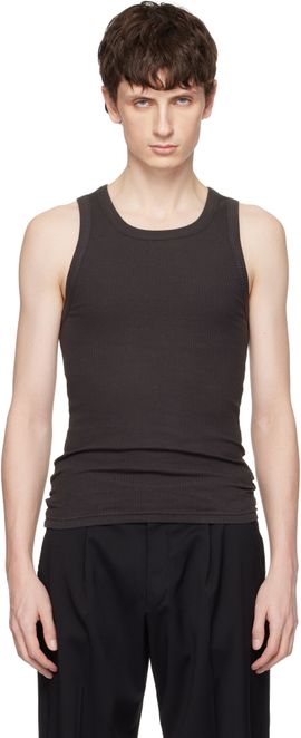 Seventh Seventh Black Base Rib Tank Top