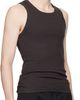 Seventh Seventh Black Base Rib Tank Top - 2
