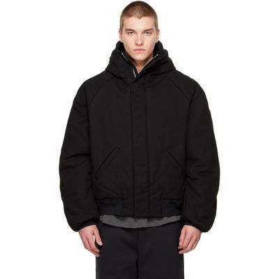 Seventh Seventh Black Orb Puffer Coat