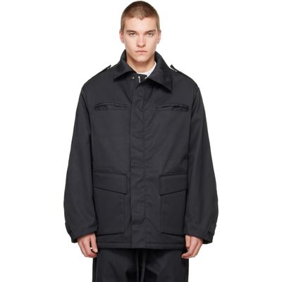 Seventh Seventh Black Pilot Parka Coat