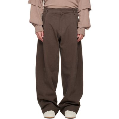 Seventh Seventh Brown Canvas Bermuda Trousers