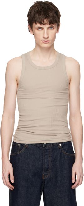 Seventh Seventh Taupe Base Rib Tank Top