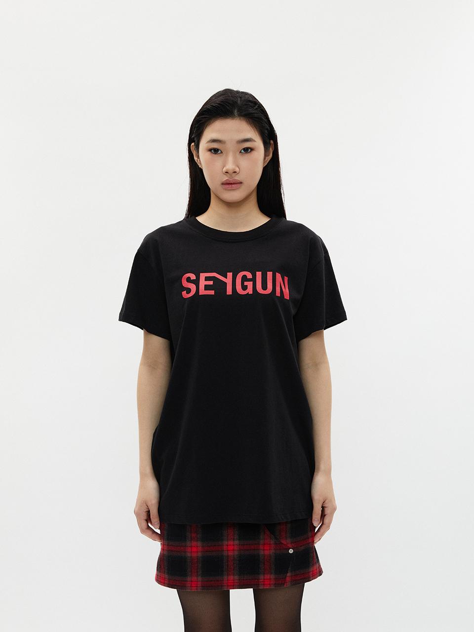 SEYGUN SOUVENIR RED LOGO T-SHIRT [black]