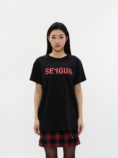 SEYGUN SOUVENIR RED LOGO T-SHIRT [black]
