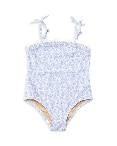 Shade Critters Shade Critters Girls' Crochet Trim Coastal Garden Swimsuit