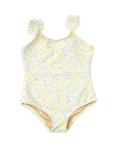 Shade Critters Shade Critters Girls' Ribbed Butter Bloom Swimsuit