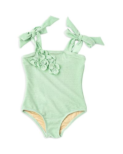 Shade Critters Shade Critters Girls' Shimmer Flowers One Piece Swimsuit