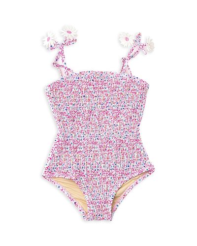 Shade Critters Shade Critters Girls' Smocked Ditsy Floral Swimsuit