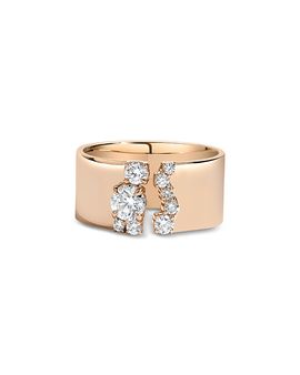 Shahla Karimi Shahla Karimi from the Luxe Collection Certified Lab Grown Diamond Cluster Gap Ring in 14K Yellow Gold, 0.712 tcw