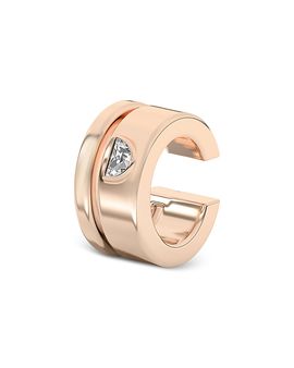Shahla Karimi Shahla Karimi from the Luxe Collection Certified Lab Grown Diamond Half Moon Azadi Double Ear Cuff in 14K Yellow Gold, 0.09 tcw