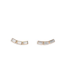 Shahla Karimi Shahla Karimi from the Luxe Collection Certified Lab Grown Diamond Mid Century Mies Diamond Ear Climbers in 14K Yellow Gold, 0.74 tcw