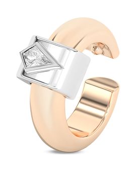 Shahla Karimi Shahla Karimi Platinum & 14K Yellow Gold Certified Lab Grown Diamond Kite Ear Cuff, 0.10 tcw