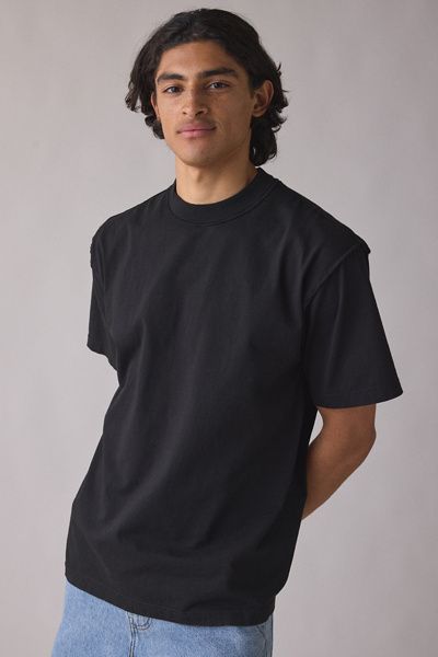 Shaka Wear Shaka Wear Garment Dyed Reverse Seam Tee in Black, Men's at Urban Outfitters