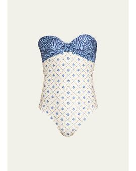 Shani Shemer Aloe Strapless One-Piece Swimsuit