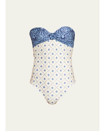 Shani Shemer Aloe Strapless One-Piece Swimsuit
