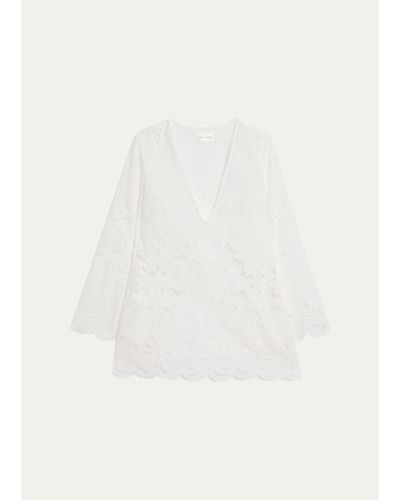 Shani Shemer Kelly Embroidered Kaftan Coverup