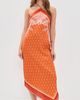 Shani Shemer Shani Shemer Athena Midi Dress Orange Mosaic Print - 2
