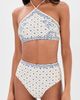 Shani Shemer Shani Shemer Edie Bikini Top Blue Mosaic Print - 5