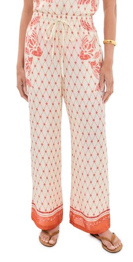 Shani Shemer Shani Shemer Macey Pants Orange Mosaic Print