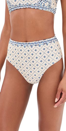 Shani Shemer Shani Shemer Thelma Bikini Bottoms Blue Mosaic Print