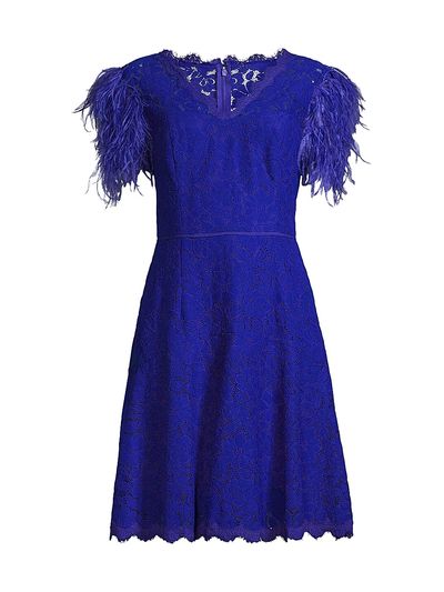 Shani Women's Feathers Lace Minidress