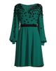 Shani Women's Flocked Velvet Surplice Dress - 1