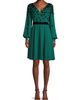 Shani Women's Flocked Velvet Surplice Dress - 3