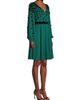 Shani Women's Flocked Velvet Surplice Dress - 4