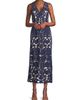 Shani Women's Floral Crepe Laser-Cut Midi Dress - 2