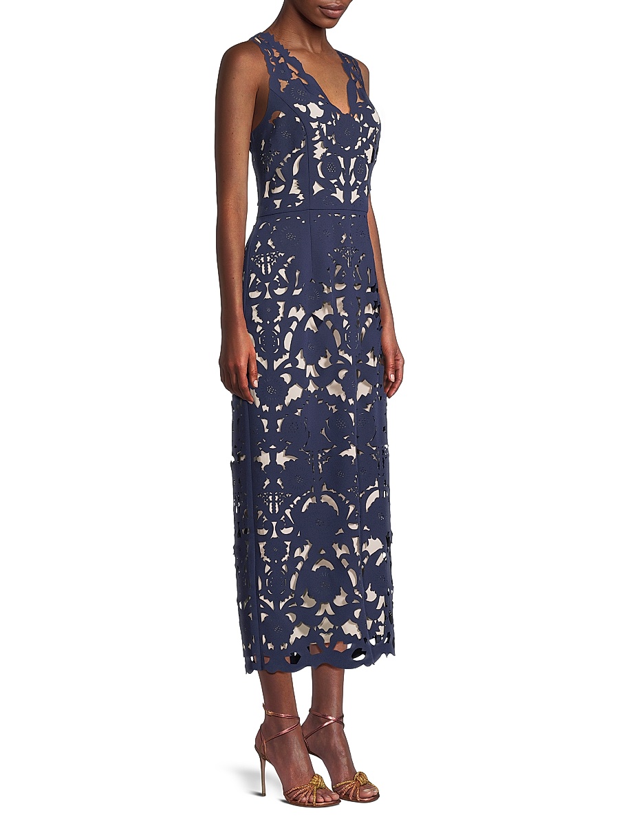 white christmas dresses Laser-Cut Detailed Taffeta and Draped Organza Long Dress – John Paul Ataker main image 0