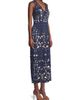 Shani Women's Floral Crepe Laser-Cut Midi Dress - 4