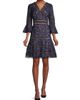 Shani Women's Floral Jacquard Lattice Trim Fit & Flare Midi-Dress - 2