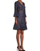 Shani Women's Floral Jacquard Lattice Trim Fit & Flare Midi-Dress - 4