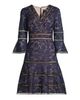 Shani Women's Floral Jacquard Lattice Trim Fit & Flare Midi-Dress - 6
