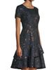 Shani Women's Floral Jacquard Tiered Minidress - 4