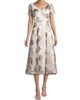 Shani Women's Jacquard Organza V-Neck Midi-Dress - 2