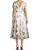 Shani Women's Jacquard Organza V-Neck Midi-Dress - 5