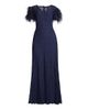 Shani Women's Lace & Feather V-Neck Gown - 1