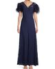 Shani Women's Lace & Feather V-Neck Gown - 2