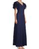 Shani Women's Lace & Feather V-Neck Gown - 4