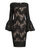 Shani Women's Metallic Lace Bell-Sleeve Sheath Dress - 1