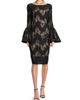Shani Women's Metallic Lace Bell-Sleeve Sheath Dress - 2