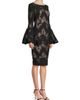 Shani Women's Metallic Lace Bell-Sleeve Sheath Dress - 4