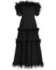 Shani Women's Off-the-Shoulder Feather-Trim Maxi Dress - 1