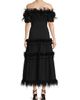 Shani Women's Off-the-Shoulder Feather-Trim Maxi Dress - 5